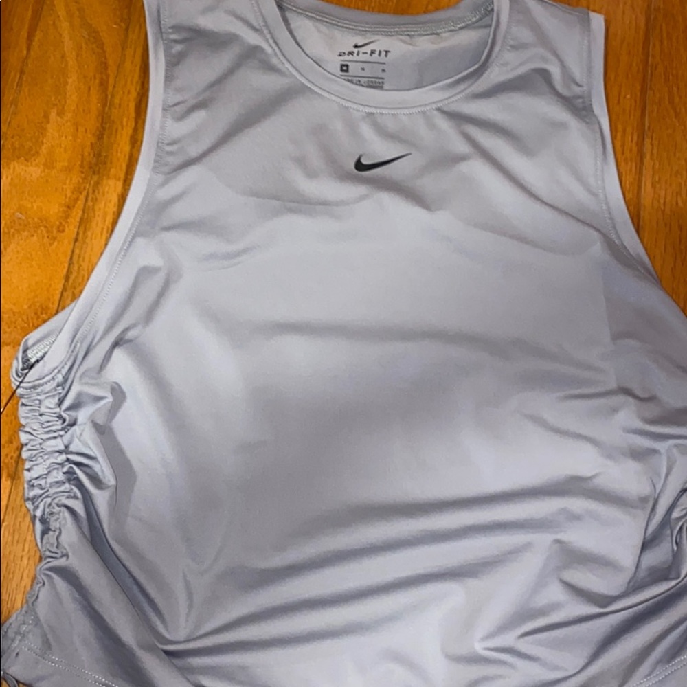 Silver Nike workout tank top